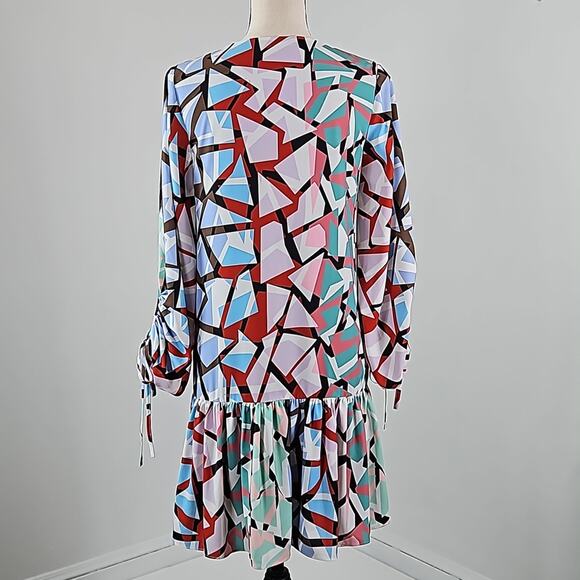 Anthropologie Chloe Oliver Pinnacle Print Multicolor Mini Dress Small - Picture 7 of 13